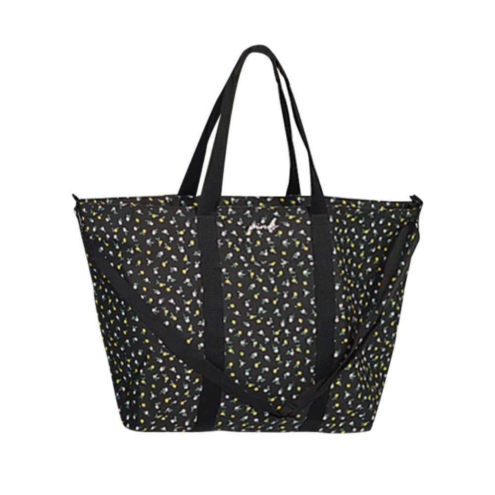 Vs PINK canvas tote weekender BLACK small floral